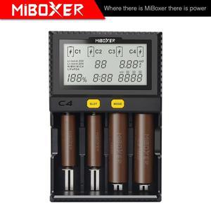 MiBoxer C4 배터리 스마트 충전기 이중 AA 최대 2.5A/슬롯 초고속 18650 방전 기능