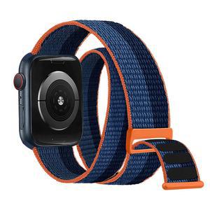 Apple Watch 밴드 용 나일론 루프 스트랩 44mm 45mm 49mm 40mm 41mm 42mm 46mm 완장/발목 팔찌 iWatch 시리즈 10 9 8 Se Ultra