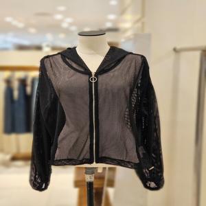 [밸리걸]망사 시스루 후드 집업 자켓(820390)