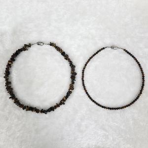카라걸스 원석목걸이2개세트 롱목걸이변경 레이어드 원석칩 써지컬