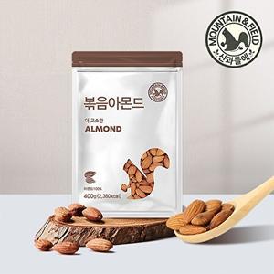 [산과들에]24년산 햇 견과 볶음아몬드400gx2봉 / 신선한 견과류