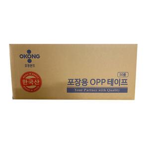 오공 아크릴박스테이프(투명,황색)(48mmX40m/48mmX50m) 50개