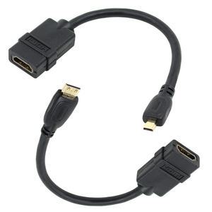 넥시 MICRO MINI HDMI 젠더 연장 케이블 15cm