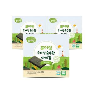 [퓨어잇] 오가닉 순수한 아이김 김 100% 3팩