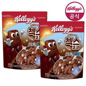[켈로그]시리얼 첵스초코 스노우초코볼 420g x 2개