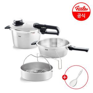 휘슬러 비타빗 프리미엄 압력솥 22cm 쿼트로(2.5L+4.5L)+패션키친툴 주걱