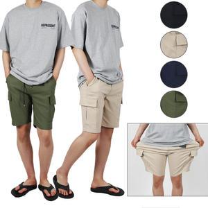 핸써밍 남자 여자 카고 스판 반바지 4컬러 (S~2XL)