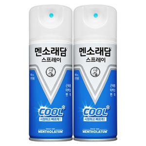 멘소래담 스프레이 쿨 180mlx2개 쿨타입 타박상 통증완화 뿌리는 에어파스