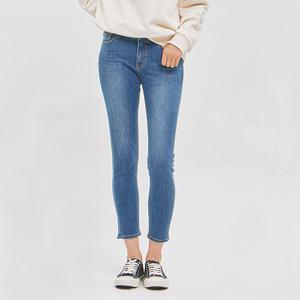 여) 오비안밴드 기본워싱 스키니핏  데님  ZL3DSN979-MB