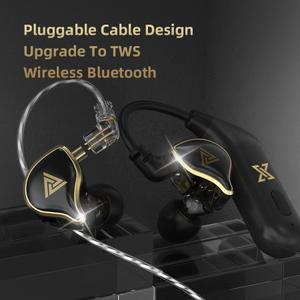 휴대폰 케이블 QKZ ZXD HiFi 이어폰 슈퍼베이스 이어 버드 뮤직 모니터 유선 헤드폰 마이크 소음 차단 헤드