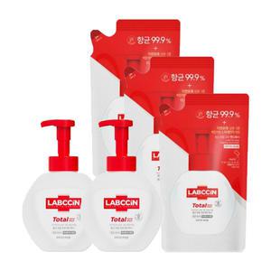 랩신 핸드워시 손세정제 토탈 500ml 용기 2개 + 450ml 리필 3개