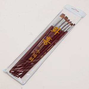 [열린화방]화홍 수채화붓 납작붓 771 6본조 세트(2,4,6,8,10,12호)/수채화붓/미술용품
