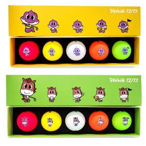 볼빅 T2 비비드 VIVID 십이간지 12간지 5구 캐릭터 컬러 골프공
