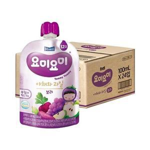 [신세계몰]요미요미 야채와과일 보라 100ml 24팩