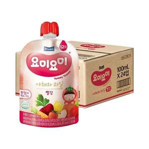 [기타]요미요미 야채와과일 빨강 100ml 24팩