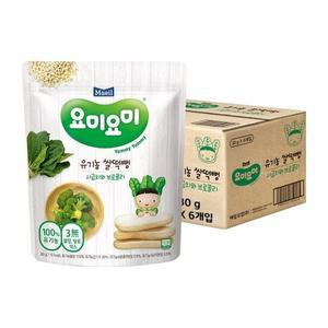 [기타]요미요미 유기농 쌀떡뻥 시금치브로콜리 30g 6팩