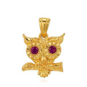 갤러리아 여자 순금 펜던트 루비 나무 부엉이 24K 3.75g 팬던트