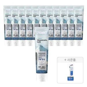 2080 퓨어플러스 크리스탈솔트 치약 150g, 12개 + 증정(2080 진지발리스 전동 칫솔, 1개)