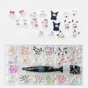 [QNS20362]네일아트 대용량 케릭터파츠20종 파츠젤펜 세트