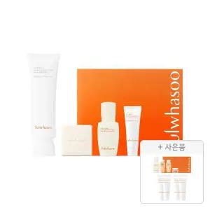 설화수 상백 선크림 50ml 기획 세트+증정(에센셜 데일리 루틴 키트 샘플 (4종) +상백선크림 10ml, 2개+상백톤업선크림 10ml, 2개)