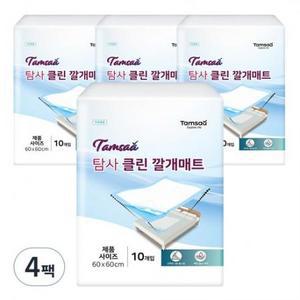 탐사 깨끗한 일회용 깔개매트, 10개입, 4팩 one option