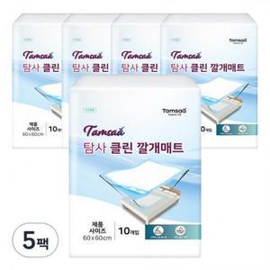 탐사 깨끗한 일회용 깔개매트, 10개입, 5팩 one option