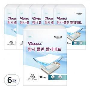 탐사 깨끗한 일회용 깔개매트, 10개입, 6팩 one option