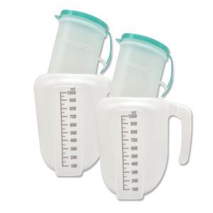 현대 남성소변기 1000ml 병원 환자용 요양원 소변통 검정눈금 2개
