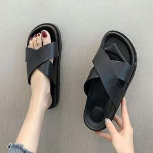 여성 데일리 캐주얼 모던 바캉스 꼬임 스트랩 슬리퍼