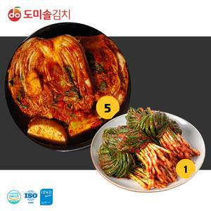 도미솔 포기김치5kg+파김치1kg
