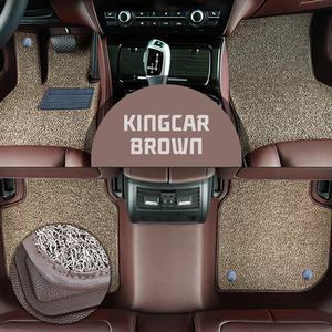 KINGCAR 자동차 가죽 카매트+가죽마감 코일매트 6d 7d 전좌석세트 브라운, 현대 제네시스BH 2008-2015