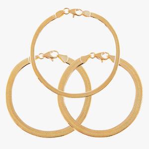 14K 18K 스네이크 뱀줄 3mm 4mm 5mm 체인 금 팔찌