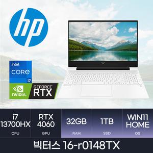 HMC/ HP 빅터스 16-r0148TX / (RAM 32GB / NVMe 1TB / WIN11) / i7-13700HX / RTX4060 / 블랙 / QHD