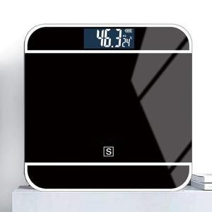 [XBGIL907]EDISON i79블랙 강화유리 디지털 LCD 체중계