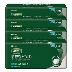 디펜드 편안한 언더웨어 일반 특대형 16매X4팩