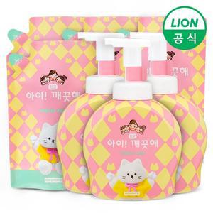 아이깨끗해X어프어프 대용량 490ml용기 3개+450ml리필 4개 화이트릴리