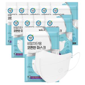 깨끗한나라 비말차단 코편한 마스크 KF-AD 대형 3입 x 30팩 새부리형 입체형 마스크