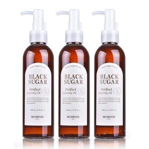 스킨푸드 블랙슈가 퍼펙트 클렌징 오일 200ml, 각질케어 3개