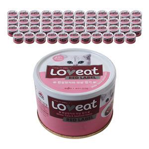 러브잇 레드라벨 고양이캔 흰살참치와 맛살 160g, 24입, 2개