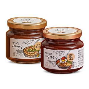 저당 한식장 2종 세트 (국산 저당 쌈장 230g + 저당 고추장 230g)