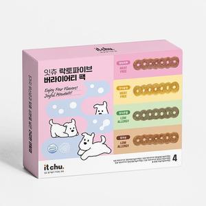 잇츄 락토파이브 4종 맛보기 (4개입) 강아지 유산균 노견간식 가수분해껌
