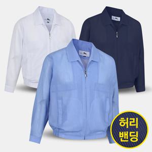 남성 여름 무지 밴딩 신사 점퍼 GMSBMJ 중년 장년