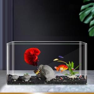 룰라바나 탁상용 대형 수조 직사각형 50x30x25cm 거북이어항 쇼케이스 작은 아크릴 화이트