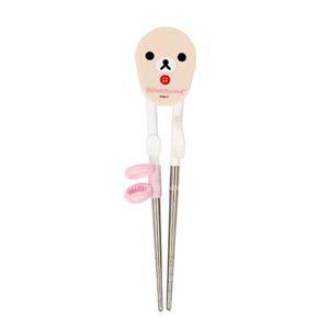 리락쿠마 스텐연습용젓가락(얼굴)(핑크)