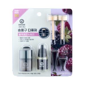 [혜택가12,530원]그라스 송풍구 디퓨저 10ml？ 블랙베리&체리(+리필증정)