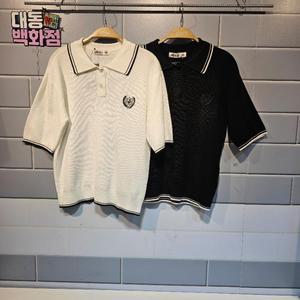 유솔대동백화점 DP01 스웨트 카라 티셔츠 2024년 여름상품 ULKA24301