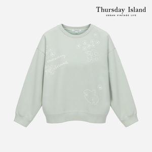 [써스데이아일랜드]드로잉 아트웍 스웨트셔츠 T228MST234W _P370079022
