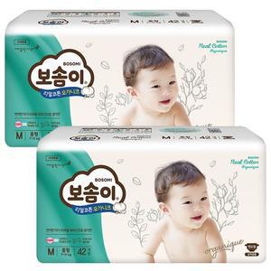 리얼코튼 오가니크 중형 공용 42개입x2팩