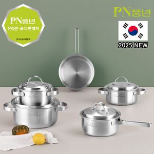풍년 국산 통5중 인덕션냄비 인덕션용 스텐 냄비 신혼 추천 퓨어가르텐 편수 18cm