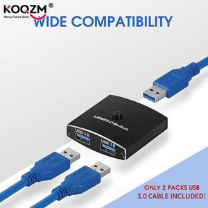 USB 3.0 스위치 선택기 양 공유기 프린터 키보드 마우스 5Gbps 2 in 1 Out 1PC
